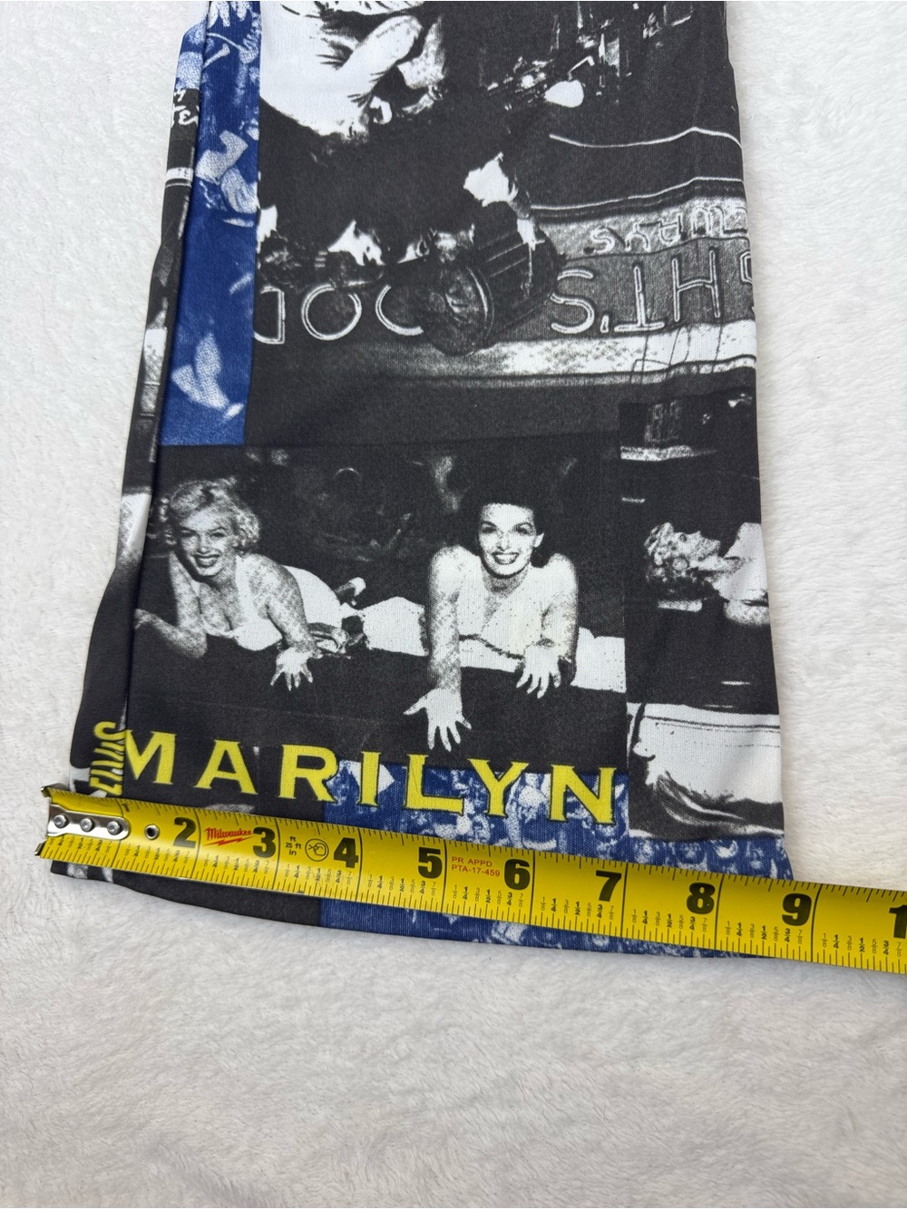 Vintage Taheri Elvis Marilyn Monroe Photo Collage Retro Flare Pants M USA NWT - Picture 8 of 10